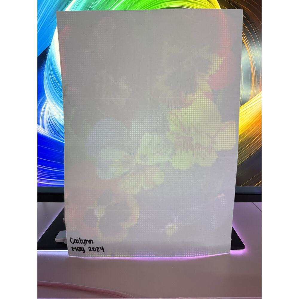 Diamond Painting Finished Completed 3D Wall Art Flowers Pansy Violet ~9x13 - Picture 3 of 4